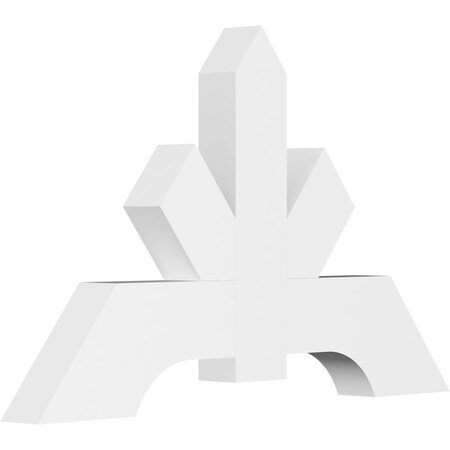 Ekena Millwork Vanguard Architectural Grade PVC Gable Bracket, 48"W x 30"H x 4"D x 6"F, 15/12 Pitch GBP048X30X0406VAN00